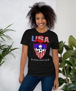 Vintage USA Soccer T-shirt Women's France 2019 National Team American National Teams Shirt