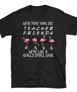 We're more than just Quilting friends we're like a really small gang, Flamingo Quiting party, Flamingo team, Flamingo small gang T-shirt