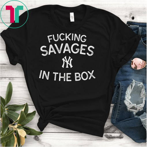 Yankees Savages In The Box unisex Vintage Tee New York Yankees Savages Gift T-Shirt