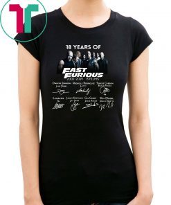 18 years of Fast and Furious Tee Shirt