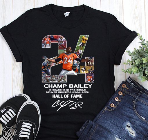 24 champ bailey denver broncos hall of fame signature shirt