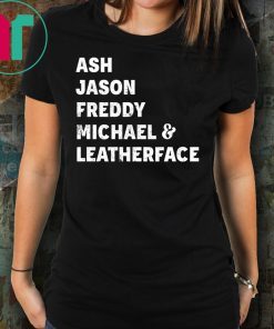 80s Horror Legends Ash Jason Freddy Michael Leatherface Halloween Shirt