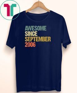 Awesome Since September 2006 13 Years Old 13rd Birthday Gift T-Shirt