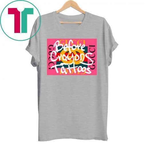 Before Crayons Tattoos Pink GG 100 Tee Shirt