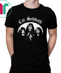 Black sabbath cat sabbath tee shirt