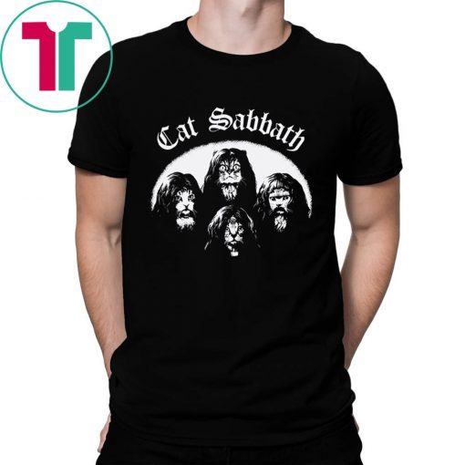 Black sabbath cat sabbath tee shirt