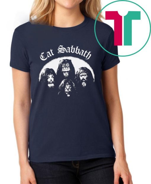 Black sabbath cat sabbath tee shirt