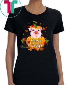 Blessed Gigi Pig Pumpkin Halloween Shirt for Mens Womens Kids