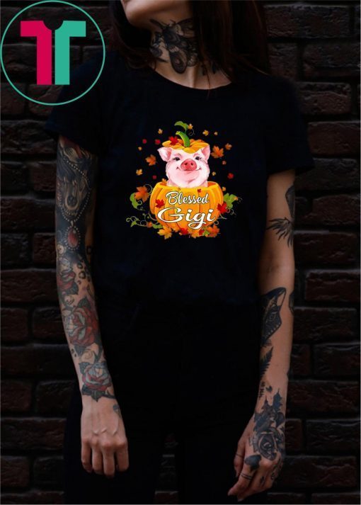 Blessed Gigi Pig Pumpkin Halloween Tee Shirt