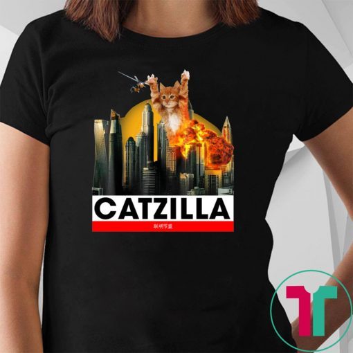 CATZILLA Kitty Cat lovers to Halloween T-Shirt