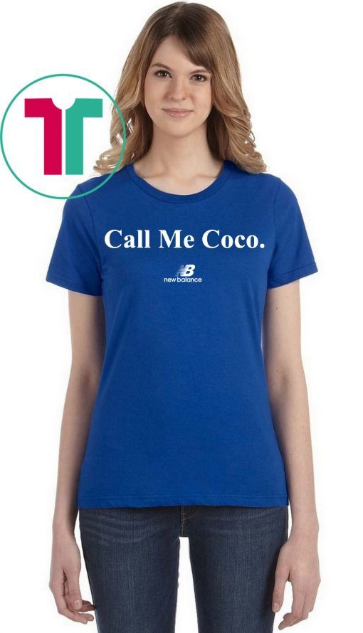 Official Cori Gauff Call Me Coco New Balance Blue T-Shirt