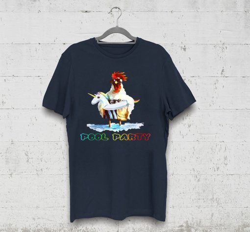 Chicken Pool Party Funny Shirt