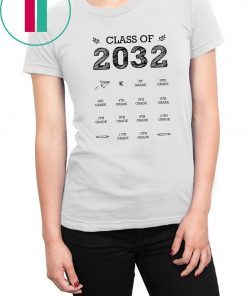 Class of 2032 grow with me with space for check marks shirt
