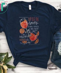 Cocktail italian aperol spritz recipe shirt