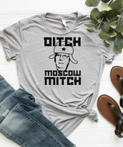 DITCH MOSCOW MITCH McConnell Anti Turtle Face Meme Impeach T-Shirt