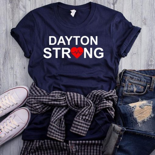 Dayton Strong Heart Heartbeat Tee Shirt