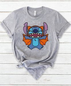 Disney Stitch Bat Halloween Tee Shirt