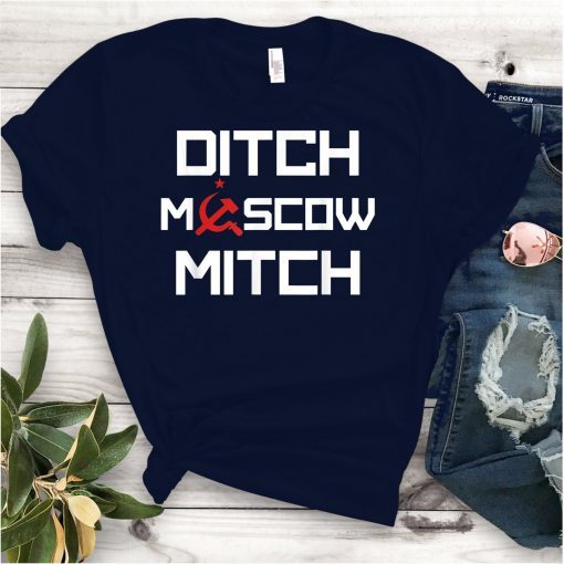 Kentucky Democrats 2020 T-Shirt Ditch Moscow Mitch Funny Anti Trump Russia Soviet Democrats Gift T-Shirt