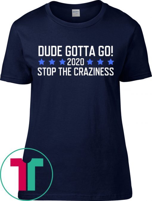 Dude Gotta Go Stop The Craziness 2020 Shirt