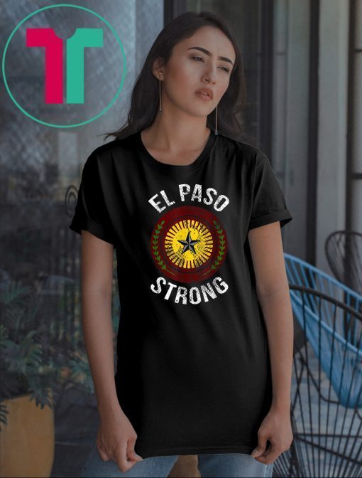 El Paso Strong #ElPaso Map Distressed Unisex Gift Tee T-Shirt