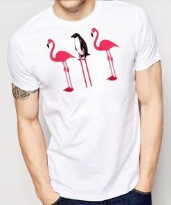 Flamingos and penguins shirt