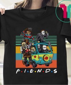 Halloween Friends TV Show Characters Horror Movies Vintage Shirt