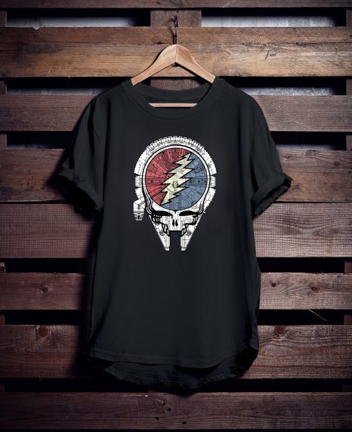 Mens Grateful dead steal your face millennium falcon shirts