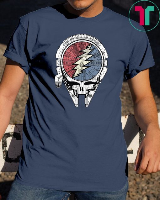 Mens Grateful dead steal your face millennium falcon shirts