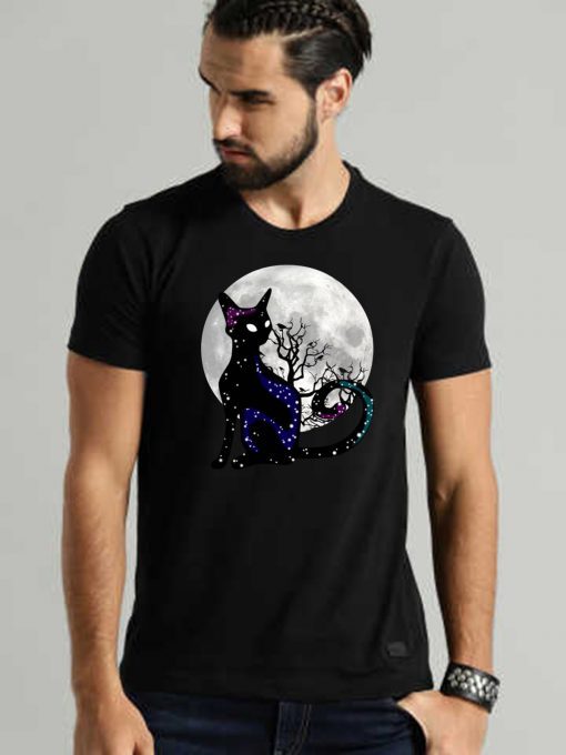 Halloween Cat Scary Black Cat Gothic Looking Halloween T-Shirt
