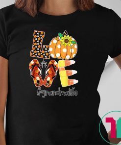 Halloween sunflower love grandma life Gift Tee Shirts