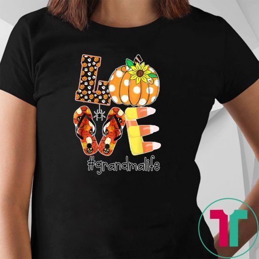 Halloween sunflower love grandma life Gift Tee Shirts