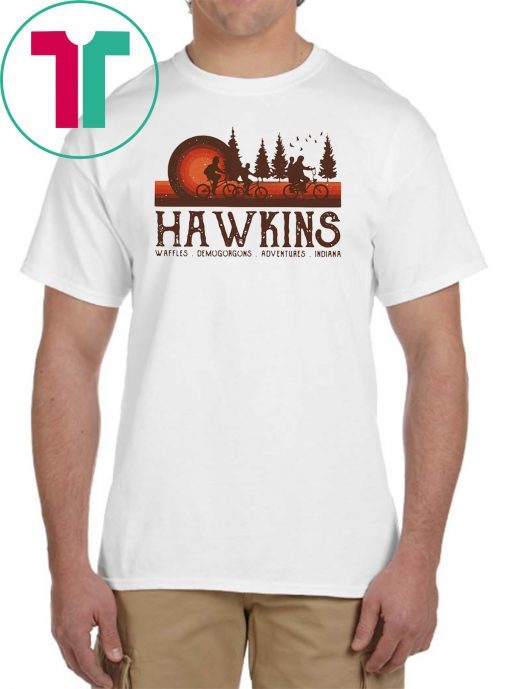 Hawkins waffles demogorgons adventures indiana stranger things shirt
