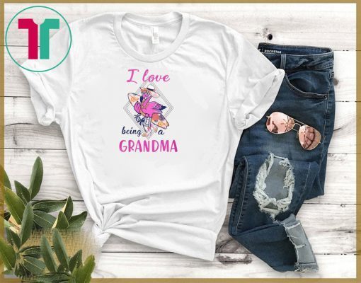 I love being a grandma flamingo shirt