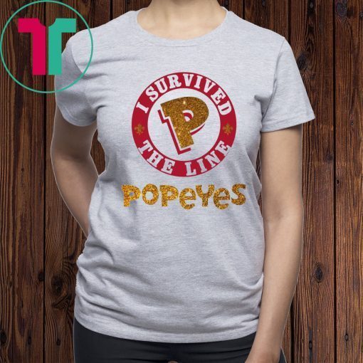 I survived the line popeyes shirt for mens womens kids