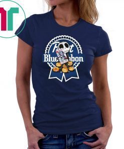 Jack skellington hug pabst blue ribbon pumpkin shirt