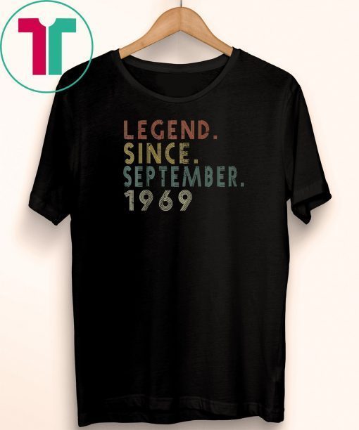 Legend Since SEPTEMBER 1969 Shirt Age 50th Birthday Gift