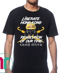 Liberate Hong Kong Revolution of Our Time Free HK Tee Shirt