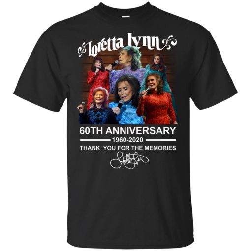 Loretta Lynn 60th Anniversary 1960 2020 Thank You For The Memories Signature T-Shirt