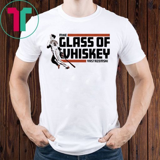 Mike Yastrzemski Tee Shirt - Glass of Whiskey, San Francisco