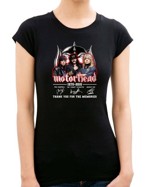 Motorhead 1975-2015 signatures thank you for the memories shirt