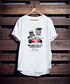 Niki lauda 1949-2019 legends never die signature Tee shirt