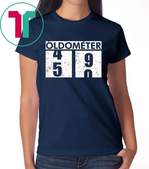 Oldometer 50 T-Shirt for Mens Womens Kids