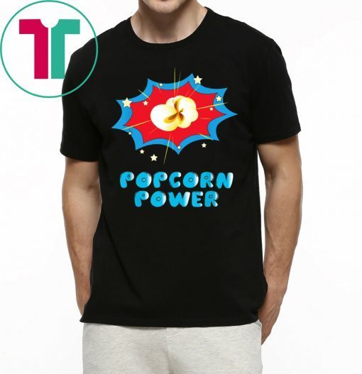 Popcorn Power Comic Tee Shirt for Mens Womens Kids