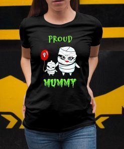 Proud Mummy Mom With Kid Halloween T-Shirt