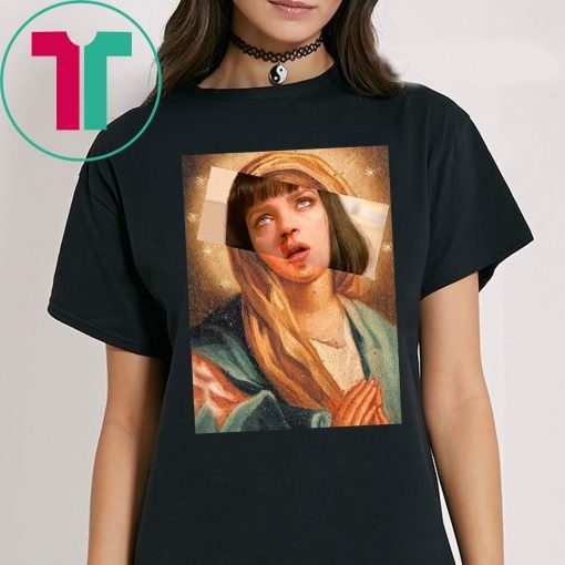 Pulp Fiction Virgin Mary Mia Wallace T-Shirt for Mens Womens Kids