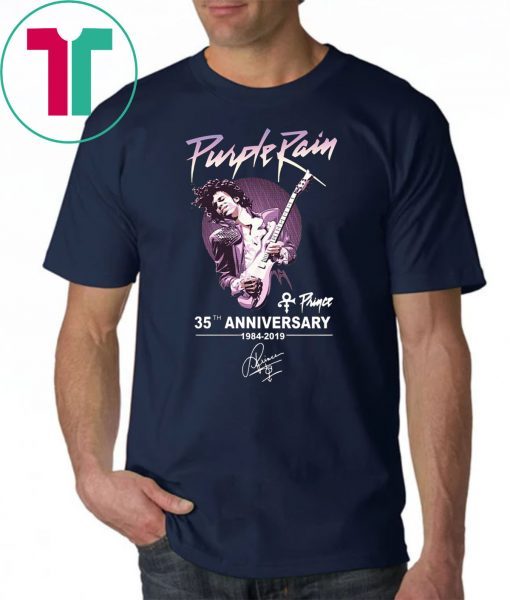 Purple rain 35th anniversary 1984-2019 signature Tee Shirt