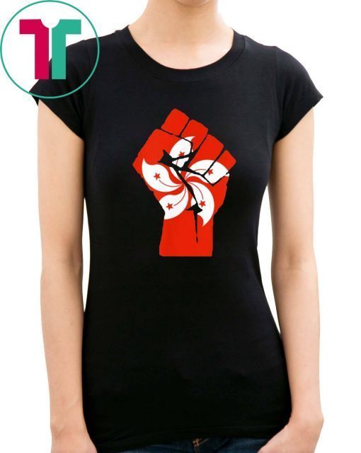 Resist Fist with Hong Kong Flag Unisex T-Shirt