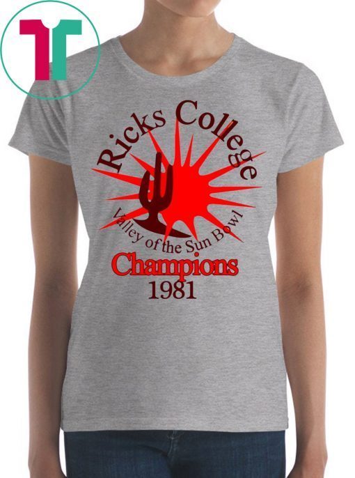 Ricks College Valley Of The Sun Blowl Champions 1981 Tee Shirt