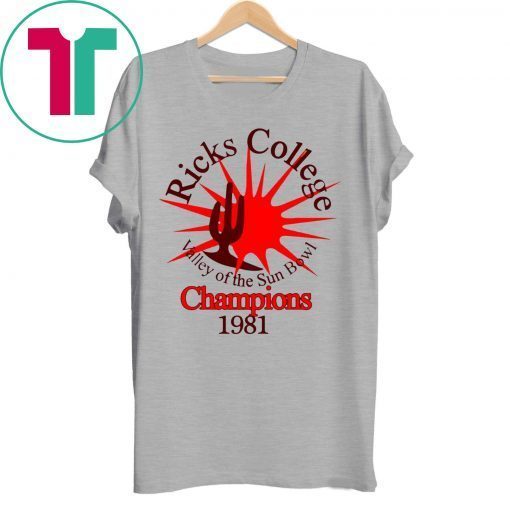 Ricks College Valley Of The Sun Blowl Champions 1981 Tee Shirt