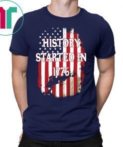 Robert Oberst History Started In American Flag T-Shirt